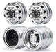 Machined Alloy Front & Dually Rear Wheel Set for Tamiya 1/14 Scale Tractor Truck