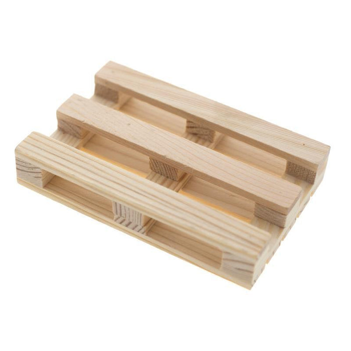 Miniature 1/10 Scale Wooden Pallet Kit for Realistic RC Scene 120x80x21mm