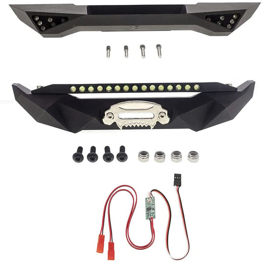 Alloy F&R Bumper w/ LED & 3rd Ch. Controller for SCX10 Trail Crawler