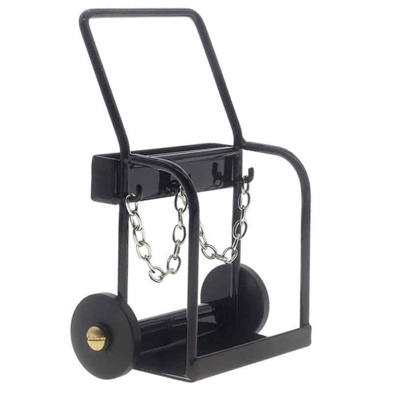 Miniature 1/10 Scale Model Gas Cylinder Welding Cart Hand Truck