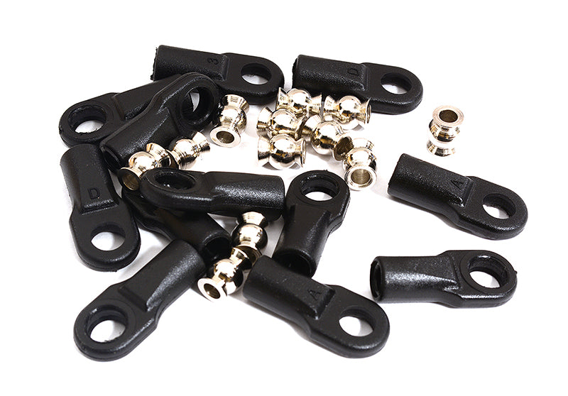 M4 Size 22mm Length Ball Ends Tie Rod Ends w/ 3mm Ball Links for Traxxas & Axial