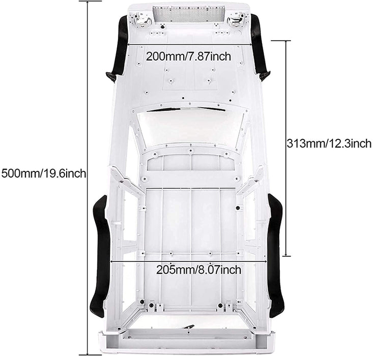 Realistic LX10 Hard Plastic Body Kit for 1/10 Scale Off-Road Crawler WB=313mm