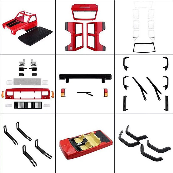 Realistic LX10 Hard Plastic Body Kit for 1/10 Scale Off-Road Crawler WB=313mm