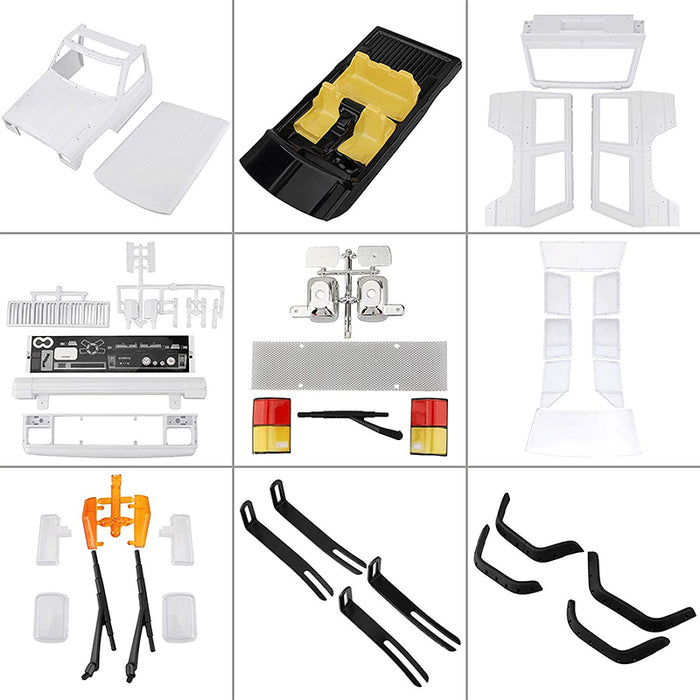 Realistic LX10 Hard Plastic Body Kit for 1/10 Scale Off-Road Crawler WB=313mm
