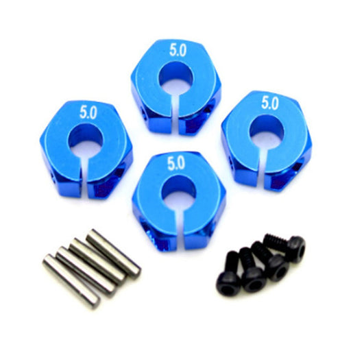 12mm Hex Wheel (4) Hub 5mm Thick for 1/10 Traxxas, Axial, Tamiya, TC & Drift