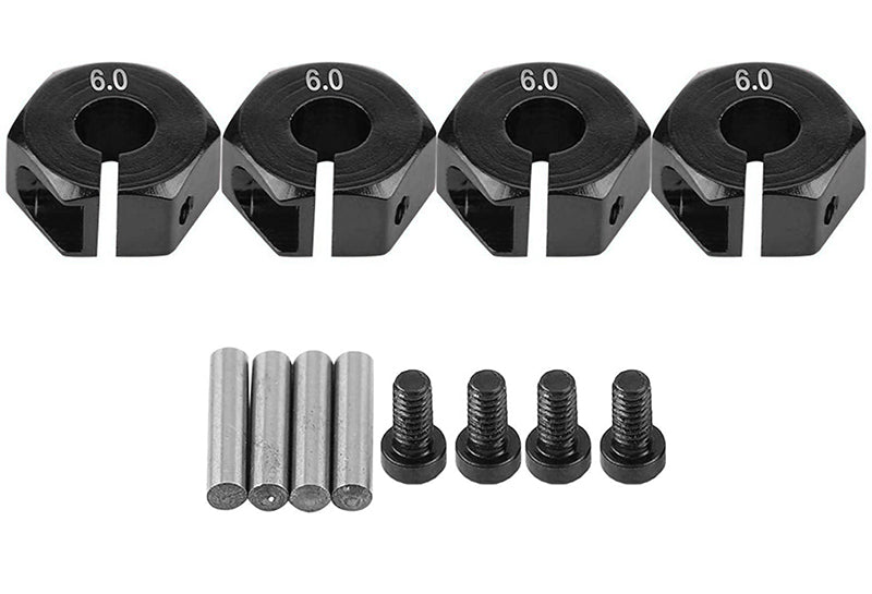 12mm Hex Wheel (4) Hub 6mm Thick for 1/10 Traxxas, Axial, Tamiya, TC & Drift