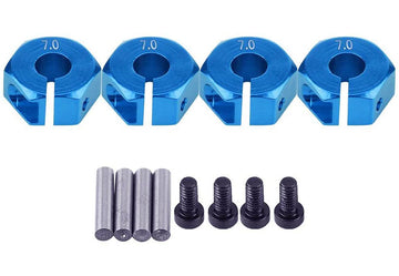 12mm Hex Wheel (4) Hub 7mm Thick for 1/10 Traxxas, Axial, Tamiya, TC & Drift