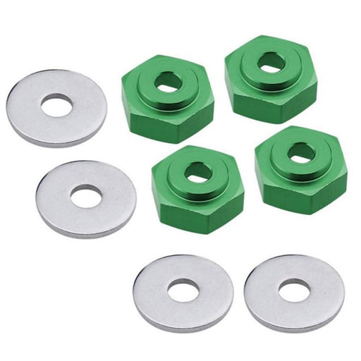 12-to-17mm Conversion Alloy Hex Wheel (4) Hub +1mm Offset for 1/10 Scale RC