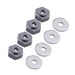 12-to-17mm Conversion Alloy Hex Wheel (4) Hub +1mm Offset for 1/10 Scale RC