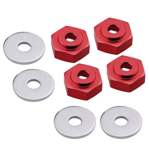 12-to-17mm Conversion Alloy Hex Wheel (4) Hub +1mm Offset for 1/10 Scale RC