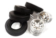 Machined Alloy Rear Dually Wheels & Tires for Tamiya 1/14 Scale Truck