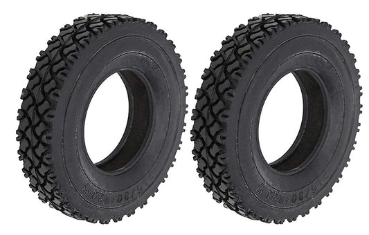 All Terrain Rubber 88mm Tire (2) for Tamiya 1/14 Tractor Truck W=20mm