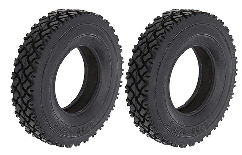 All Terrain Rubber 88mm Tire (2) for Tamiya 1/14 Tractor Truck W=20mm