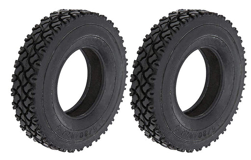 All Terrain Rubber 88mm Tire (2) for Tamiya 1/14 Tractor Truck W=20mm
