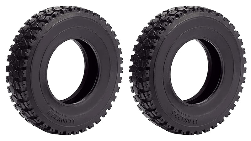 All Terrain Rubber 86mm Tire (2) for Tamiya 1/14 Tractor Truck W=20mm