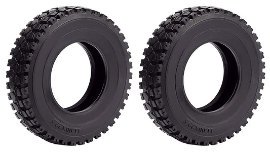 All Terrain Rubber 86mm Tire (2) for Tamiya 1/14 Tractor Truck W=20mm