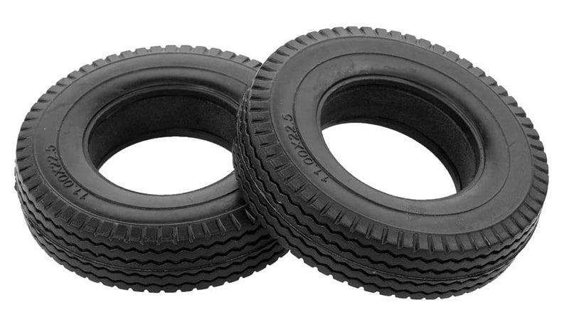 All Terrain Rubber 85mm Tire (2) for Tamiya 1/14 Tractor Truck W=21mm