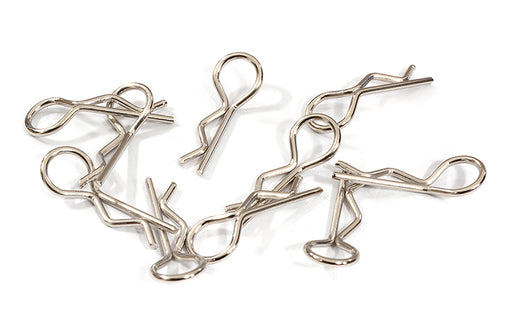 Bent-Up Body Clips (10) for 1/10 RC Cars & Trucks (LxW=23x9mm)