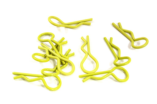 Color Bent-Up Body Clips (10) for 1/10 RC Cars & Trucks (LxW=23x9mm)