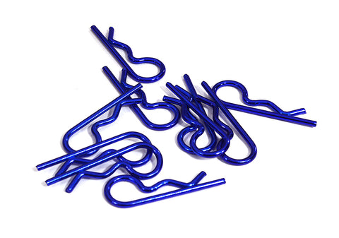 Color Bent-Up Body Clips (10) for 1/8 RC Cars & Trucks (LxW=27x10mm)
