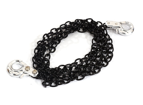 Realistic 1/10 Scale Metal Drag Chain w/ Tow Hooks for Off-Road Crawler