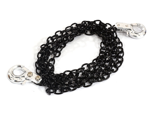Realistic 1/10 Scale Metal Drag Chain w/ Tow Hooks for Off-Road Crawler