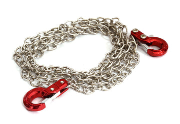 Realistic 1/10 Scale Metal Drag Chain w/ Tow Hooks for Off-Road Crawler