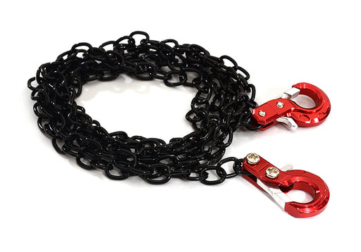 Realistic 1/10 Scale Metal Drag Chain w/ Tow Hooks for Off-Road Crawler