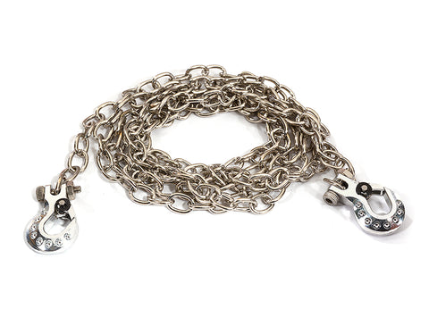 Realistic 1/10 Scale Metal Drag Chain w/ Tow Hooks for Off-Road Crawler