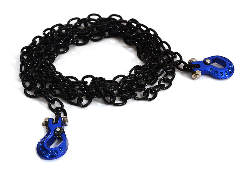 Realistic 1/10 Scale Metal Drag Chain w/ Tow Hooks for Off-Road Crawler