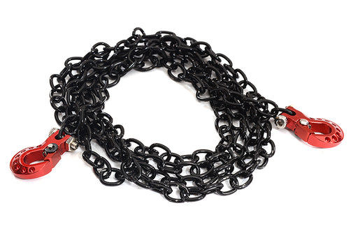 Realistic 1/10 Scale Metal Drag Chain w/ Tow Hooks for Off-Road Crawler