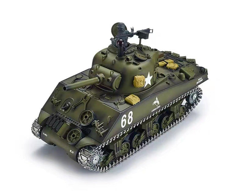 1/16 Scale USA M4A3 Sherman Main Battle Tank, 2.4Ghz R/C Model HL3898-1Pro 7.0