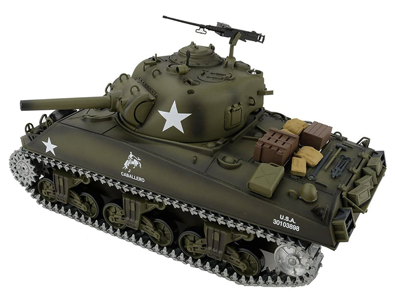 1/16 Scale USA M4A3 Sherman Main Battle Tank, 2.4Ghz R/C Model HL3898-1Pro 7.0