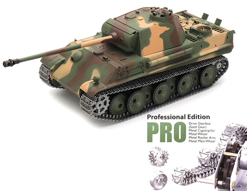 1/16 Scale German Panther G Main Battle Tank, 2.4Ghz R/C Model HL3879-1Pro 7.0