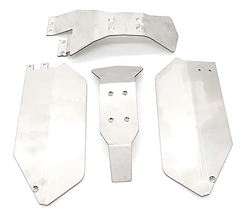 Stainless Steel Skid Plates Protection Set for Traxxas 1/10 Slash 4X4 (non-LCG)