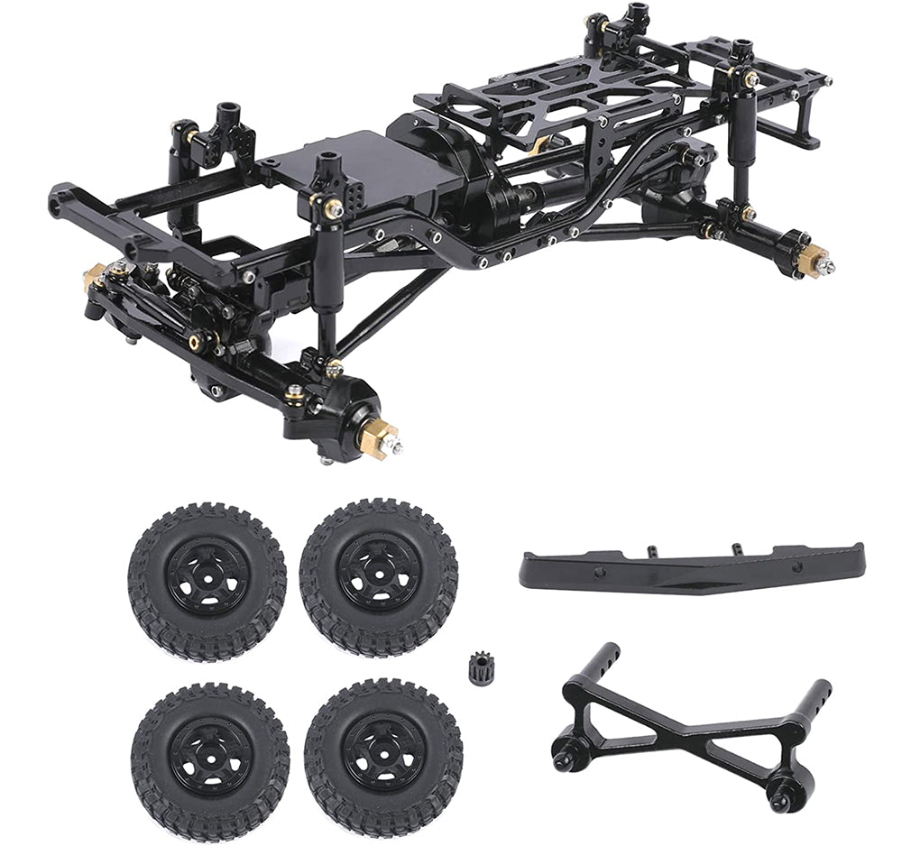 Complete Alloy Conversion Kit w/ 133 Wheelbase for Axial 1/24 SCX24 C10 Crawler