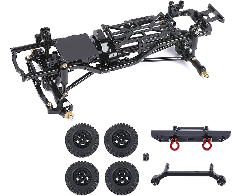 Complete Alloy Conversion Kit w/ 133 Wheelbase for 1/24 SCX24 Deadbolt Crawler