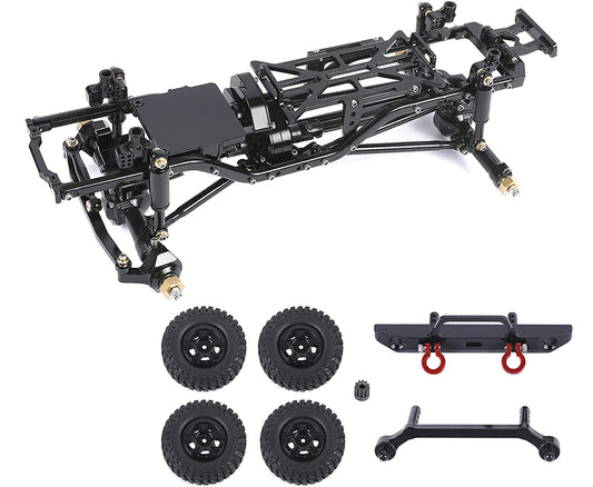 Complete Alloy Conversion Kit w/ 133 Wheelbase for 1/24 SCX24 Deadbolt Crawler