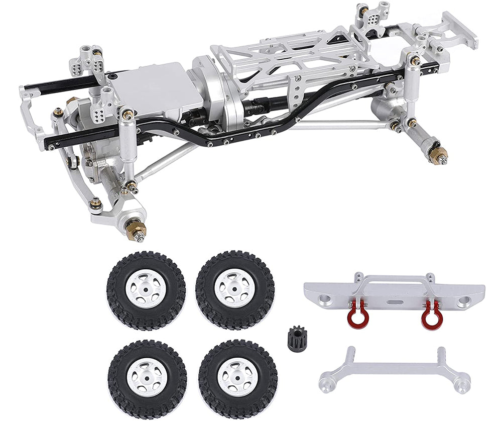 Complete Alloy Conversion Kit w/ 133 Wheelbase for 1/24 SCX24 Deadbolt Crawler