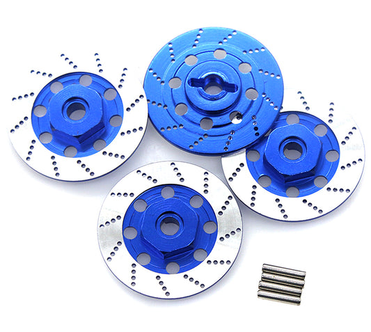 Realistic Alloy Machined Brake 12mm Hex Hub Set for 1/10 Scale On-Road