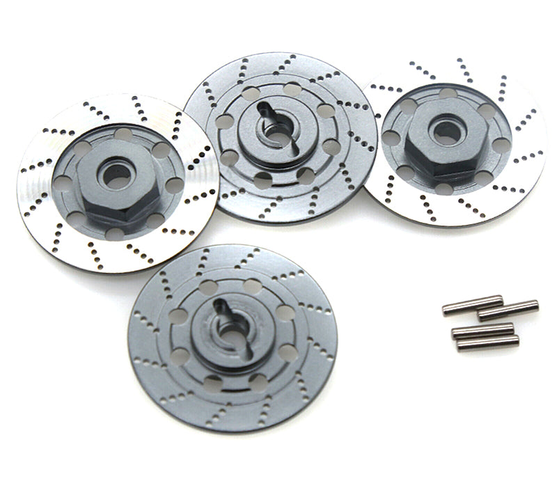 Realistic Alloy Machined Brake 12mm Hex Hub Set for 1/10 Scale On-Road