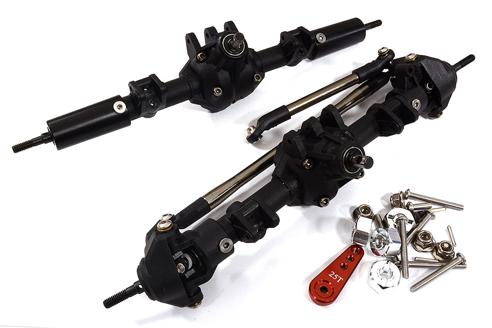 Reverse Rotation F&R Axle Assembly w/ Internals for 1/10 SCX10 II