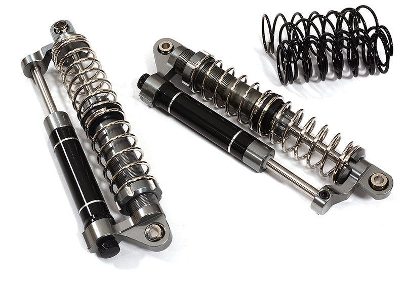 Realistic Billet Machined Dual Shock Set (2) for 1/10 Off-Road Crawler (L=90mm)