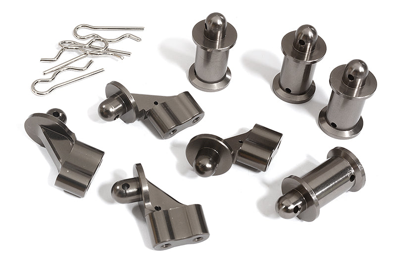 Billet Machined Front & Rear Body Mount Set for Arrma 1/8 Kraton 6S BLX V3