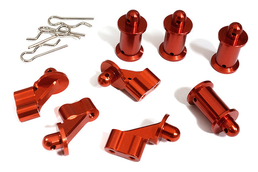 Billet Machined Front & Rear Body Mount Set for Arrma 1/8 Kraton 6S BLX V3