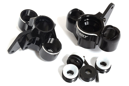Black Billet Machined Steering Knuckles for Arrma 1/8 Scale Kraton 6S BLX