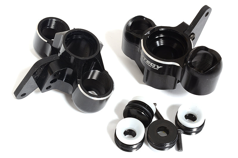 Black Billet Machined Steering Knuckles for Arrma 1/8 Scale Kraton 6S BLX