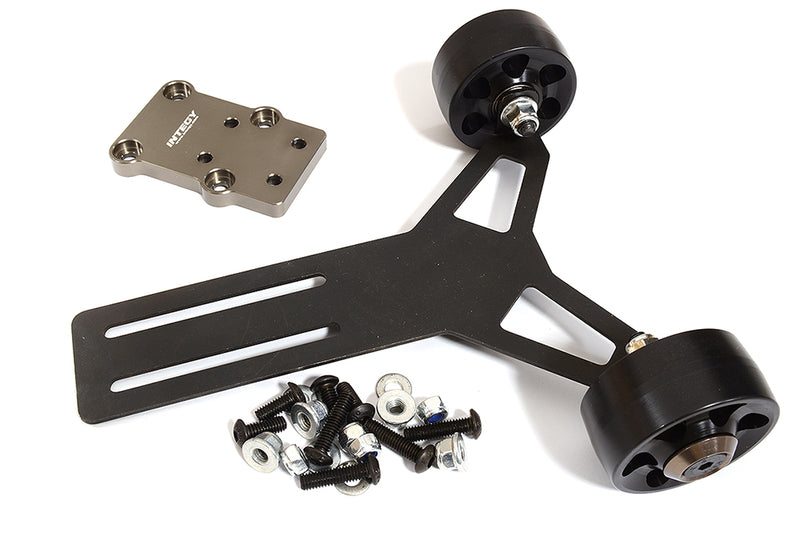 Grey Billet Machined Aluminum Wheelie Bar Set for Arrma 1/5 Kraton 4X4 8S BLX
