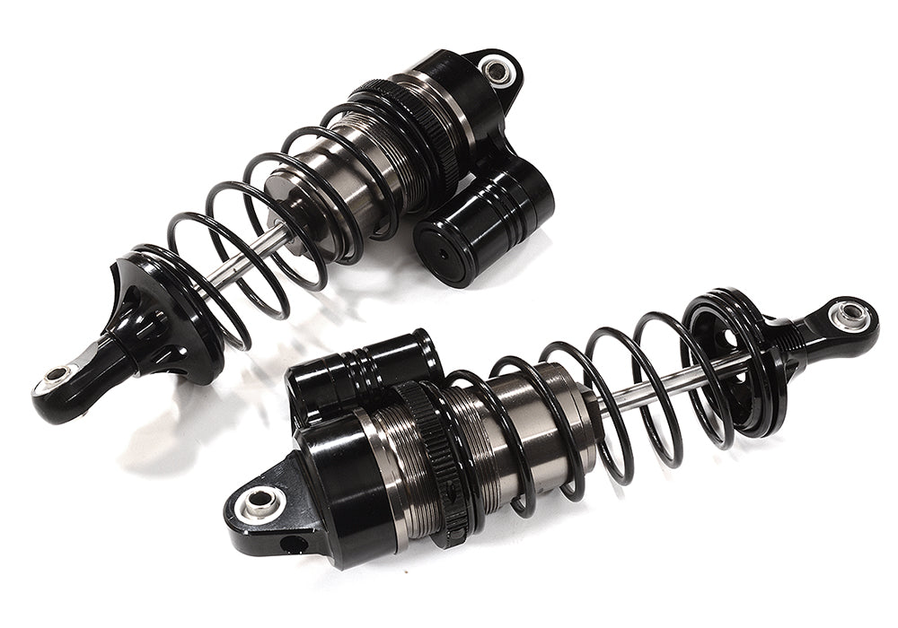 Grey Billet Machined Piggyback Rear Shocks for Losi 1/5 DBXL-E & 2.0