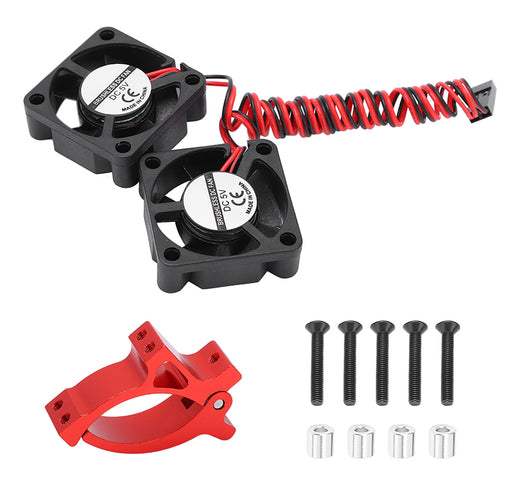 Motor Clamp Mount + Twin Cooling Fan for TRX-4 & SCX10 (Motor: 36mm O.D.)